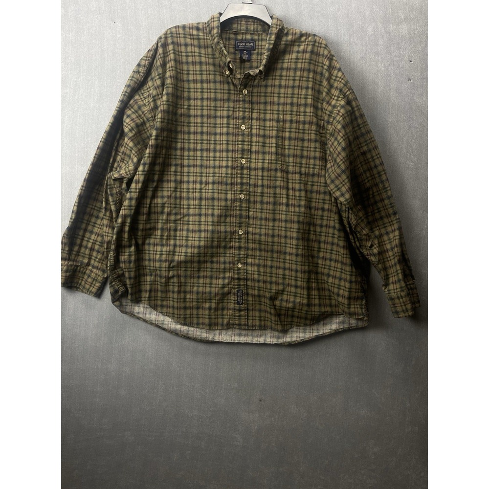 Duck Head Men's Plaid Button-Down Long Sleeve Shirt 3x Multicolor Casual.